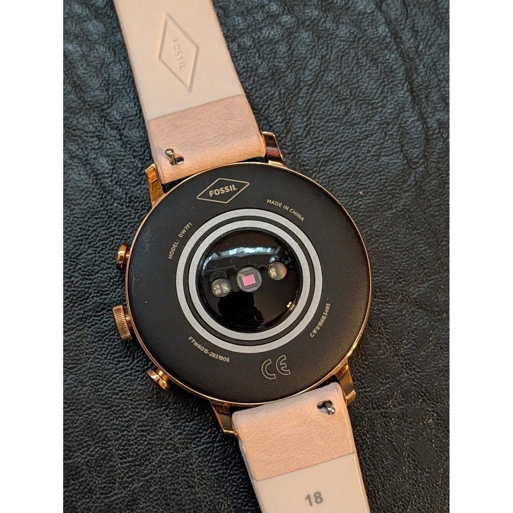 Fossil Q Gen 4 Venture HR Smartwatch Rose Gold Crystal DW7F1 FTW6015 Blush Pink